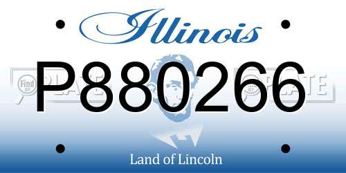 P880266 Illinois License Plate