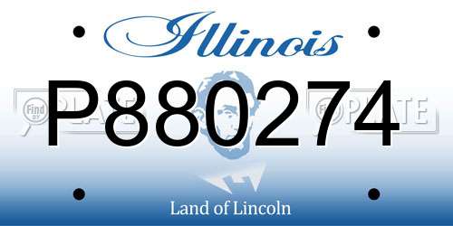 P880274 Illinois License Plate
