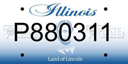 P880311 Illinois License Plate