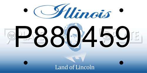 P880459 Illinois License Plate