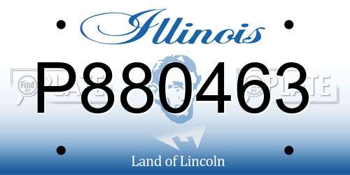 P880463 Illinois License Plate
