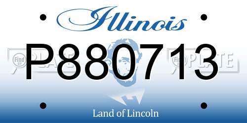 P880713 Illinois License Plate