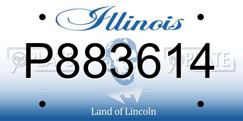P883614 Illinois License Plate