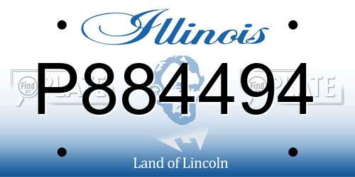 P884494 Illinois License Plate