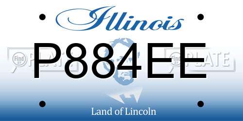 P884EE Illinois License Plate