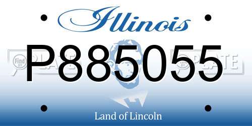 P885055 Illinois License Plate