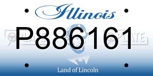 P886161 Illinois License Plate