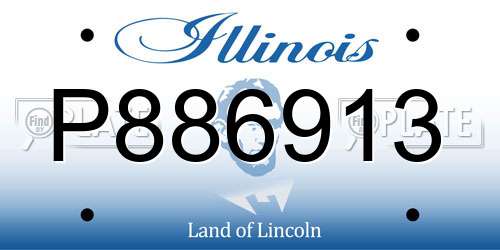 P886913 Illinois License Plate