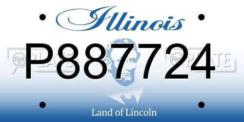 P887724 Illinois License Plate