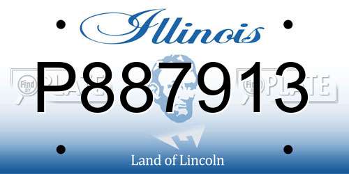 P887913 Illinois License Plate