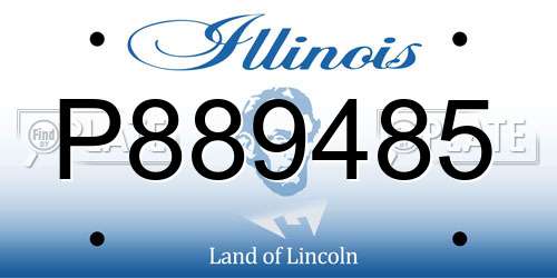 P889485 Illinois License Plate