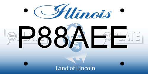 P88AEE Illinois License Plate