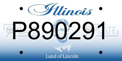 P890291 Illinois License Plate