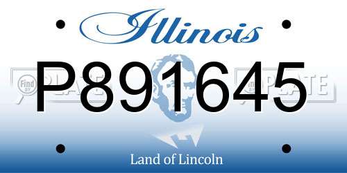 P891645 Illinois License Plate