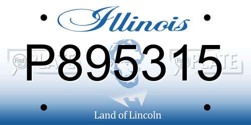 P895315 Illinois License Plate