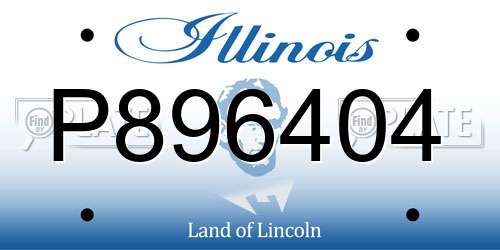 P896404 Illinois License Plate