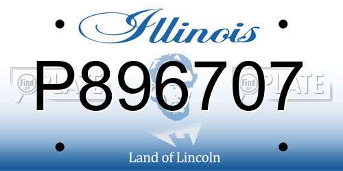 P896707 Illinois License Plate