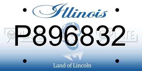 P896832 Illinois License Plate