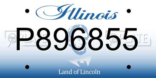P896855 Illinois License Plate