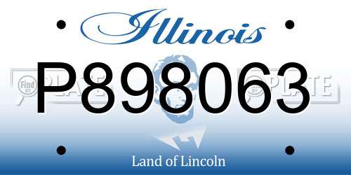 P898063 Illinois License Plate