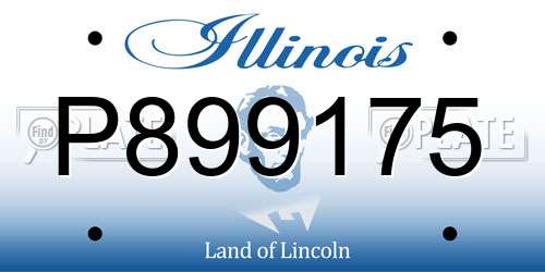 P899175 Illinois License Plate