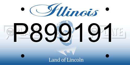 P899191 Illinois License Plate