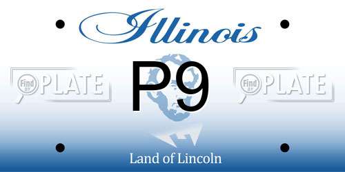 P9 Illinois License Plate