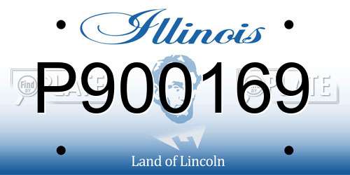 P900169 Illinois License Plate