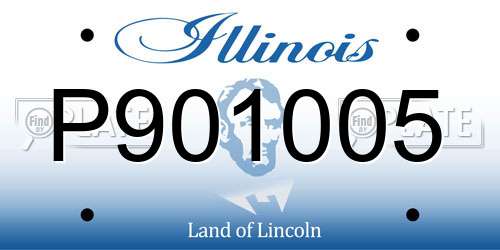 P901005 Illinois License Plate