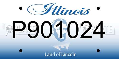 P901024 Illinois License Plate
