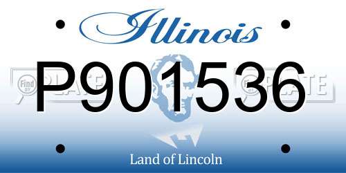 P901536 Illinois License Plate