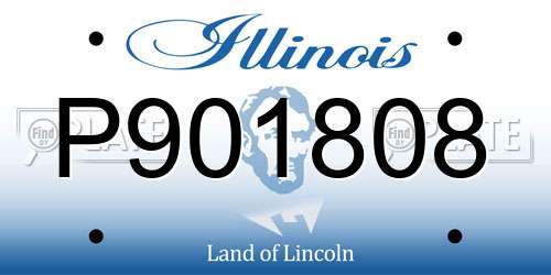 P901808 Illinois License Plate