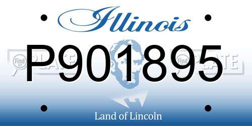 P901895 Illinois License Plate