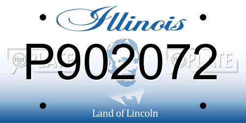 P902072 Illinois License Plate