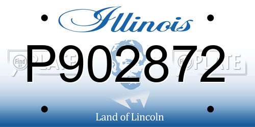 P902872 Illinois License Plate