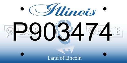 P903474 Illinois License Plate