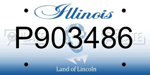 P903486 Illinois License Plate