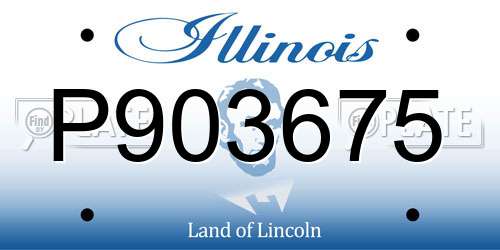 P903675 Illinois License Plate