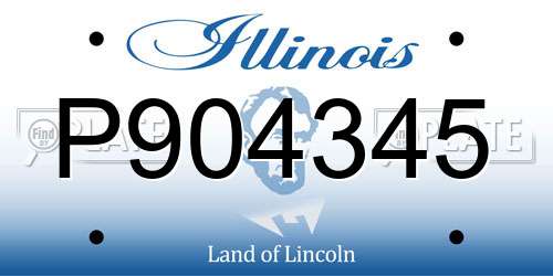 P904345 Illinois License Plate