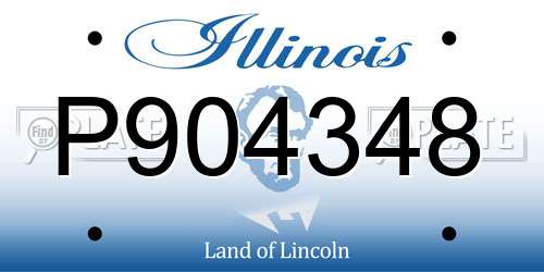 P904348 Illinois License Plate