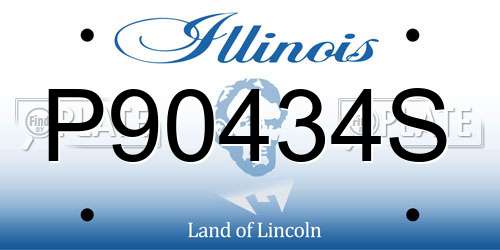 P90434S Illinois License Plate
