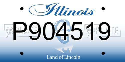 P904519 Illinois License Plate