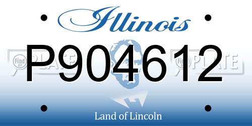 P904612 Illinois License Plate