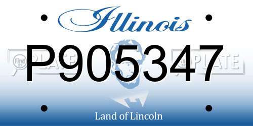 P905347 Illinois License Plate