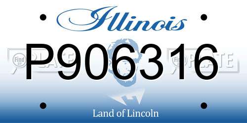 P906316 Illinois License Plate