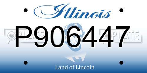 P906447 Illinois License Plate