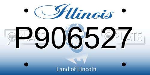 P906527 Illinois License Plate