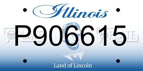 P906615 Illinois License Plate
