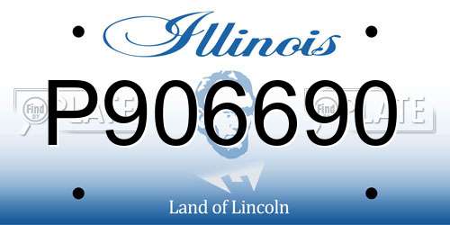 P906690 Illinois License Plate