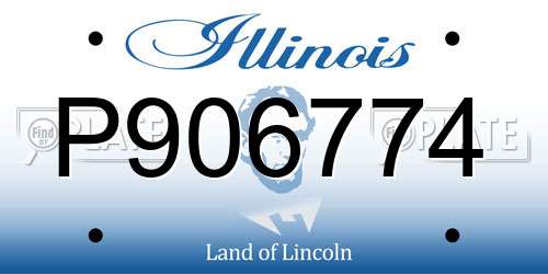 P906774 Illinois License Plate